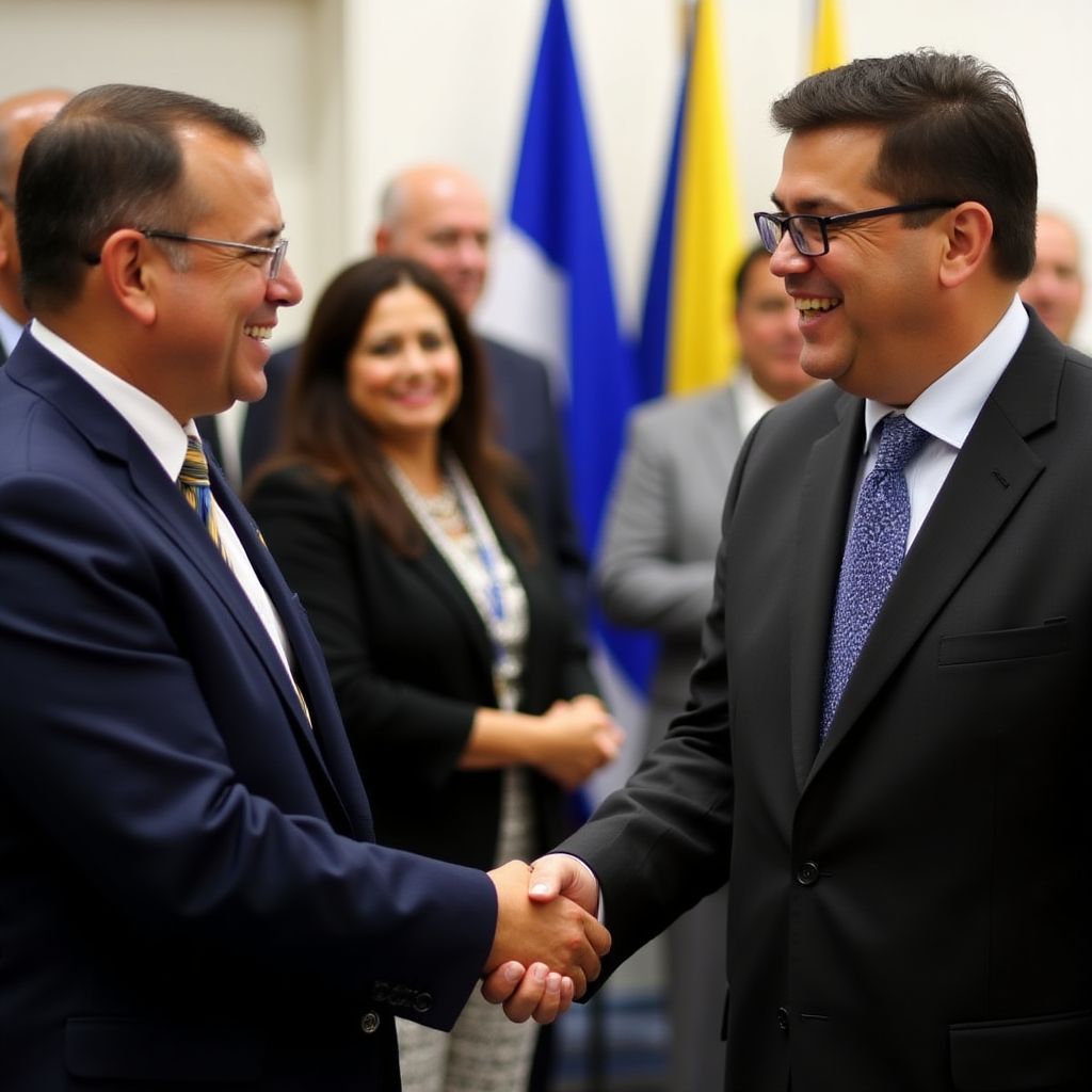Representantes del gobierno en un evento de inversión